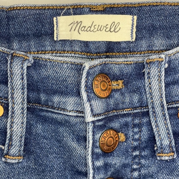 Madewell Button-Fly Petite Raw Hem High-Rise 10” Skinny Jeans - Picture 4 of 9